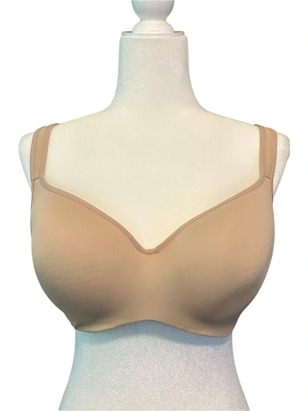 Cacique Smooth Lightly Lined Balconette Bra SZ 38DDD in Nude